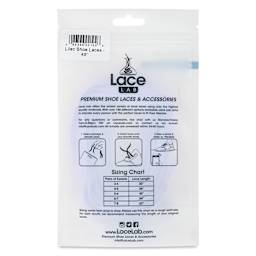 Angelus Lace Lab Flat Colored Shoe Laces - Lilac, back of the packaging