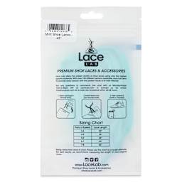 Angelus Lace Lab Flat Colored Shoe Laces - Mint, back of the packaging