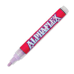 Alpha6 AlphaFlex Textile and Leather Paint Marker - Lilac, 4 mm - w/ cap removed