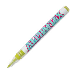 Alpha6 AlphaFlex Textile and Leather Paint Marker - Lime Green, 1 mm - w/ cap removed