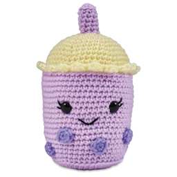 Bucilla Acrylic Yarn Amigurumi Crochet Kit - Sarah the Boba Tea, 3" x 5" x 5"