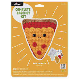 Bucilla Acrylic Yarn Amigurumi Crochet Kit - Pete the Pizza - front of packaging