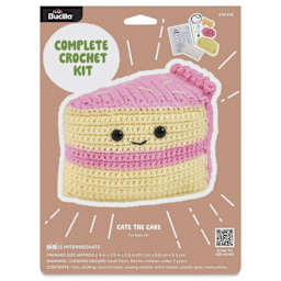 Bucilla Acrylic Yarn Amigurumi Crochet Kit - Cate the Cake - front of packaging