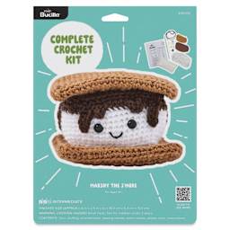 Bucilla Acrylic Yarn Amigurumi Crochet Kit - Marshy the Smore - front of packaging