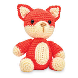 Bucilla Acrylic Yarn Amigurumi Crochet Kit - Flora the Fox, 4" x 5.5" x 4"