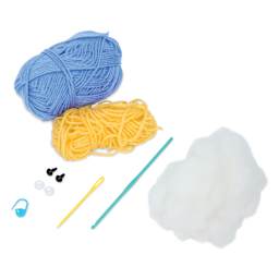 Bucilla Acrylic Yarn Amigurumi Crochet Kit - Becky the Bird, 3.62" x 5" x 4.25" contents