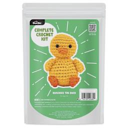 Bucilla T-Shirt Yarn Amigurumi Crochet Kit - Quackers the Duck - front of packaging