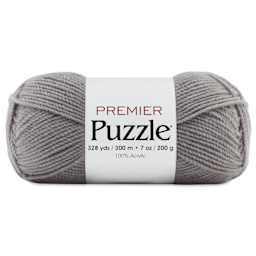 Premier Yarn Puzzle Solids Yarn - Charcoal, 328 yds