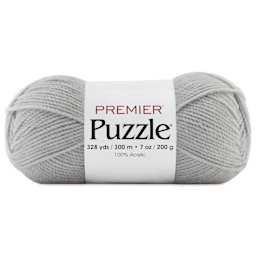 Premier Yarn Puzzle Solids Yarn - Light Gray, 328 yds