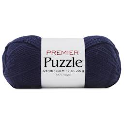 Premier Yarn Puzzle Solids Yarn - Navy, 328 yds