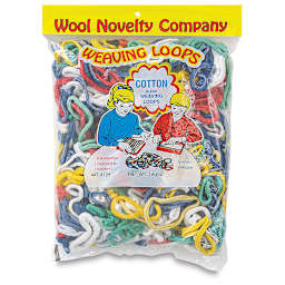 Wool Novelty Weaving Loops - Cotton Blend, Dark Color Assortment, 16 oz - front of packaging