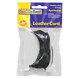 Beading Cords Black Leather - 1mm x 10 yds. - Peggable