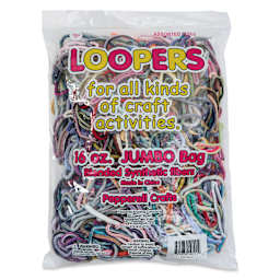 Wool Novelty Weaving Loops - Polyester, Assorted Colors, 16 oz - front of packaging