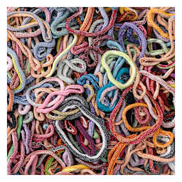 Wool Novelty Weaving Loops - Polyester, Assorted Colors, 16 oz