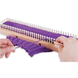 KB All 'N One Loom - Loom in use showing knitting
