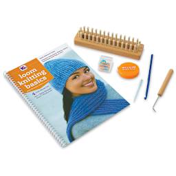 KB Loom Knitting Basics Kit - Components of Kit shown
