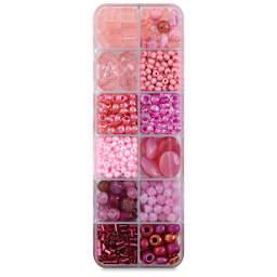 John Bead Czech Glass Bead Box Mix - Ma Vie En Rose