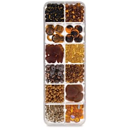 John Bead Czech Glass Bead Box Mix - Topaz Pizzazz