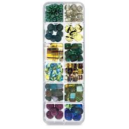 John Bead Czech Glass Bead Box Mix - Stained Glass