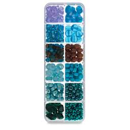 John Bead Czech Glass Bead Box Mix - Santorini Coast