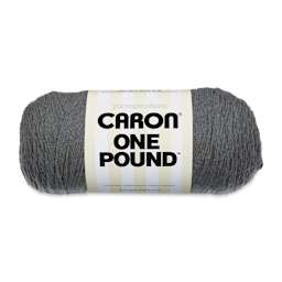 Caron One Pound Acrylic Yarn - 1 lb, 4-Ply, Medium Grey Mix