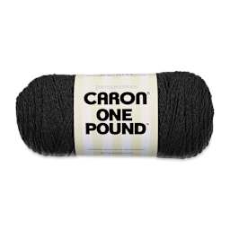 Caron One Pound Acrylic Yarn - 1 lb, 4-Ply, Dark Grey Mix