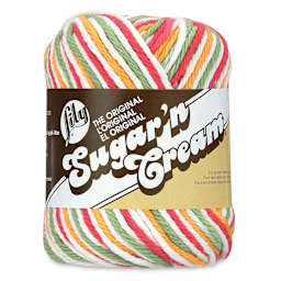 Lily Sugar N' Cream Yarn - 2 oz, 4-Ply, Mango Madness Ombre