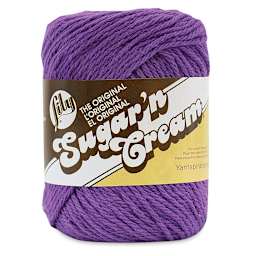 Lily Sugar N' Cream Yarn - 2.5 oz, 4-Ply, Black Currant