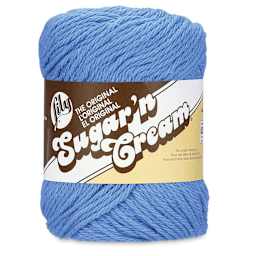 Lily Sugar N' Cream Yarn - 2.5 oz, 4-Ply, Blueberry