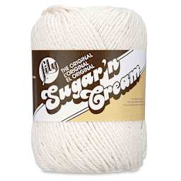 Lily Sugar N' Cream Yarn - 2.5 oz, 4-Ply, Ecru