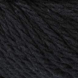 Lily Sugar N' Cream Yarn - 2.5 oz, 4-Ply, Black (Close-up of yarn)