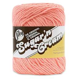 Lily Sugar N' Cream Yarn - 2.5 oz, 4-Ply, Tea Rose