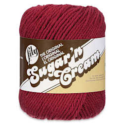 Lily Sugar N' Cream Yarn - 2.5 oz, 4-Ply, Wine