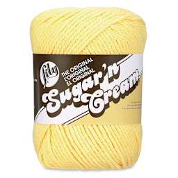 Lily Sugar N' Cream Yarn - 2.5 oz, 4-Ply, Yellow