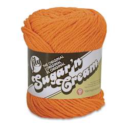 Lily Sugar N' Cream Yarn - 2.5 oz, 4-Ply, Hot Orange