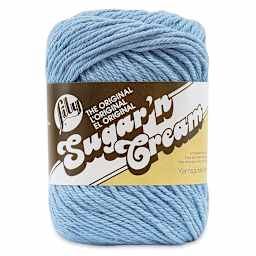 Lily Sugar N' Cream Yarn - 2.5 oz, 4-Ply, Light Blue