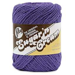 Lily Sugar N' Cream Yarn - 2.5 oz, 4-Ply, Grape