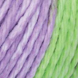 Lily Sugar N' Cream Yarn - 2 oz, 4-Ply, Violet Stripe (Close-up of yarn)