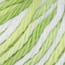 Lily Sugar N' Cream Yarn - 2 oz, 4-Ply, Key Lime Pie Ombre (Close-up of yarn)