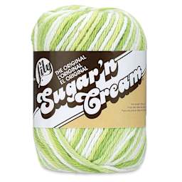 Lily Sugar N' Cream Yarn - 2 oz, 4-Ply, Key Lime Pie Ombre