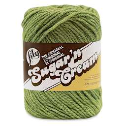 Lily Sugar N' Cream Yarn - 2.5 oz, 4-Ply, Sage Green
