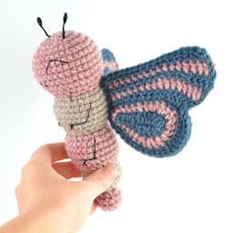Lion Brand Wool-Ease Yarn, butterfly made with yarn