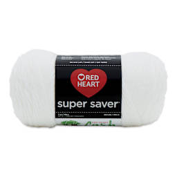 Red Heart Super Saver Yarn - White, 364 yds