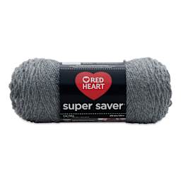 Red Heart Super Saver Yarn - Grey Heather, 236 yds