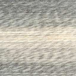 Lion Brand Scarfie Yarn - Cream/Silver, close-up