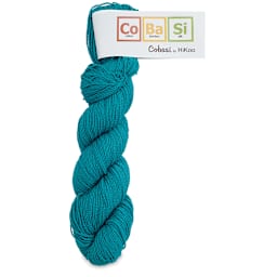 HiKoo CoBaSi Yarn - Packaged skein of Deep Turquoise yarn