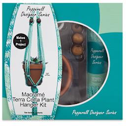 Macramé Plant Hanger Kits - Front view of Clay Pot Planter package