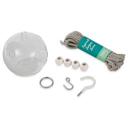 Macramé Plant Hanger Kits - Components of Terrarium Planter package