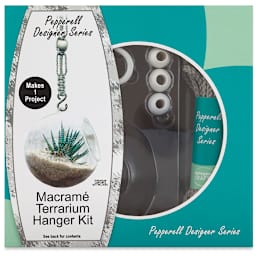 Macramé Plant Hanger Kits - Front view of Terrarium Planter package