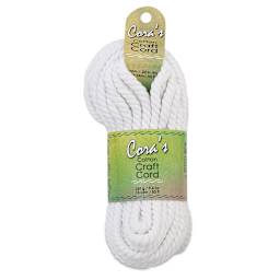 Pepperell Cotton Craft Cord - White, 6 mm, 50 ft